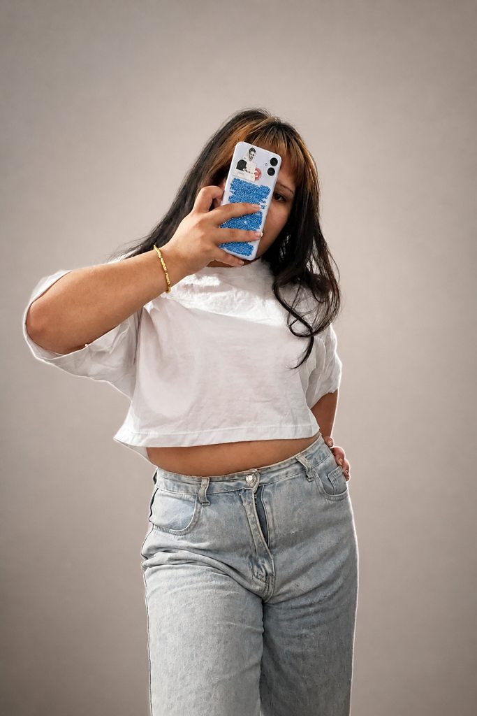 Remera pupera oversize blanca